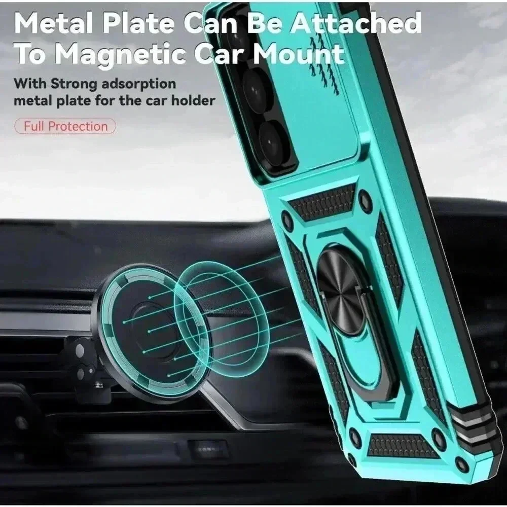 M MAIKEZI Ring Stand Case For Samsung Galaxy‎ S24 Screen Protector Camera Cover